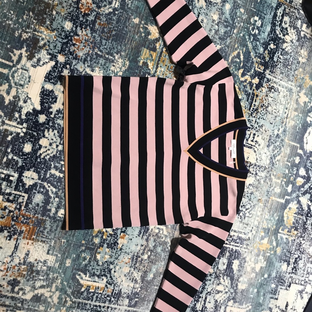 V neck stripe sweater